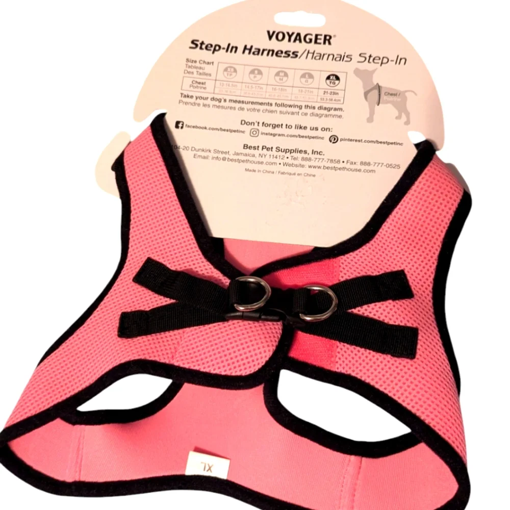 Voyager, pink dog harness. XL